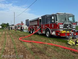 Tanker 405 functioning as the nurse Tanker on the regional water supply drill