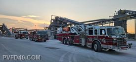 Tower 40, Engine 405 and Pumper Tanker 405 at Myers Quarry